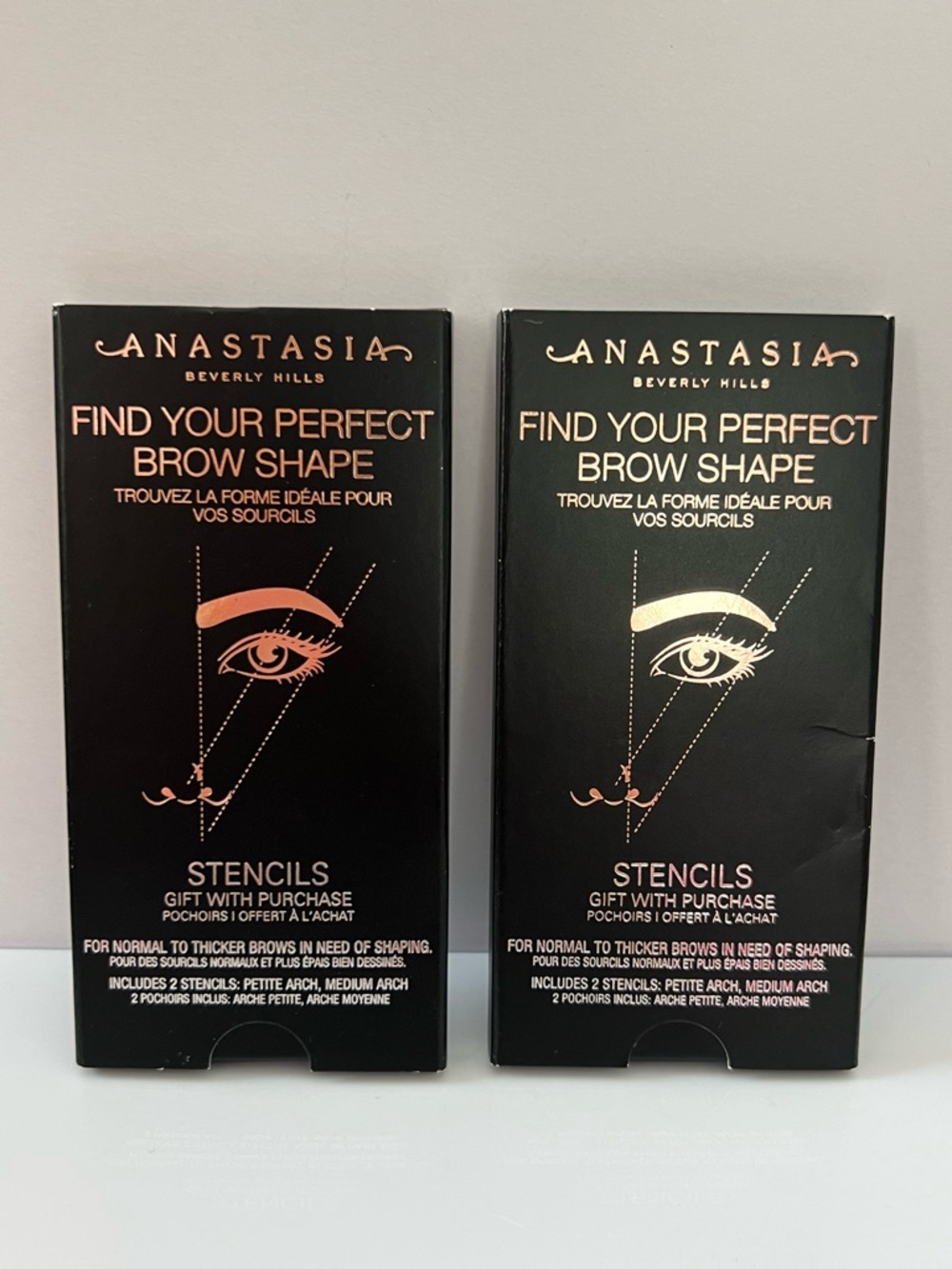 Anastasia Brow Stencils Reusable - 2 pack (4 pcs) NEW in BOX